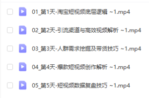 南掌柜·淘系短视频引爆流量实战班，短视频是一个没有天花板的流量入口-品小先-项目发源地